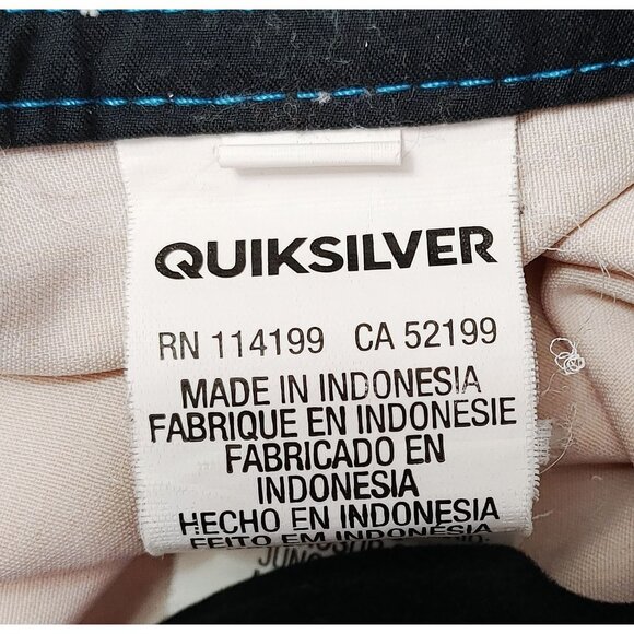 Quicksilver Board Shorts Mens Size 32 Swim Trunk Beach Surf Blue Orange - Picture 4 of 4